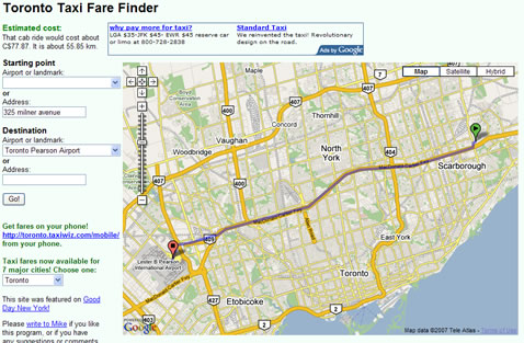 Toronto Google Map